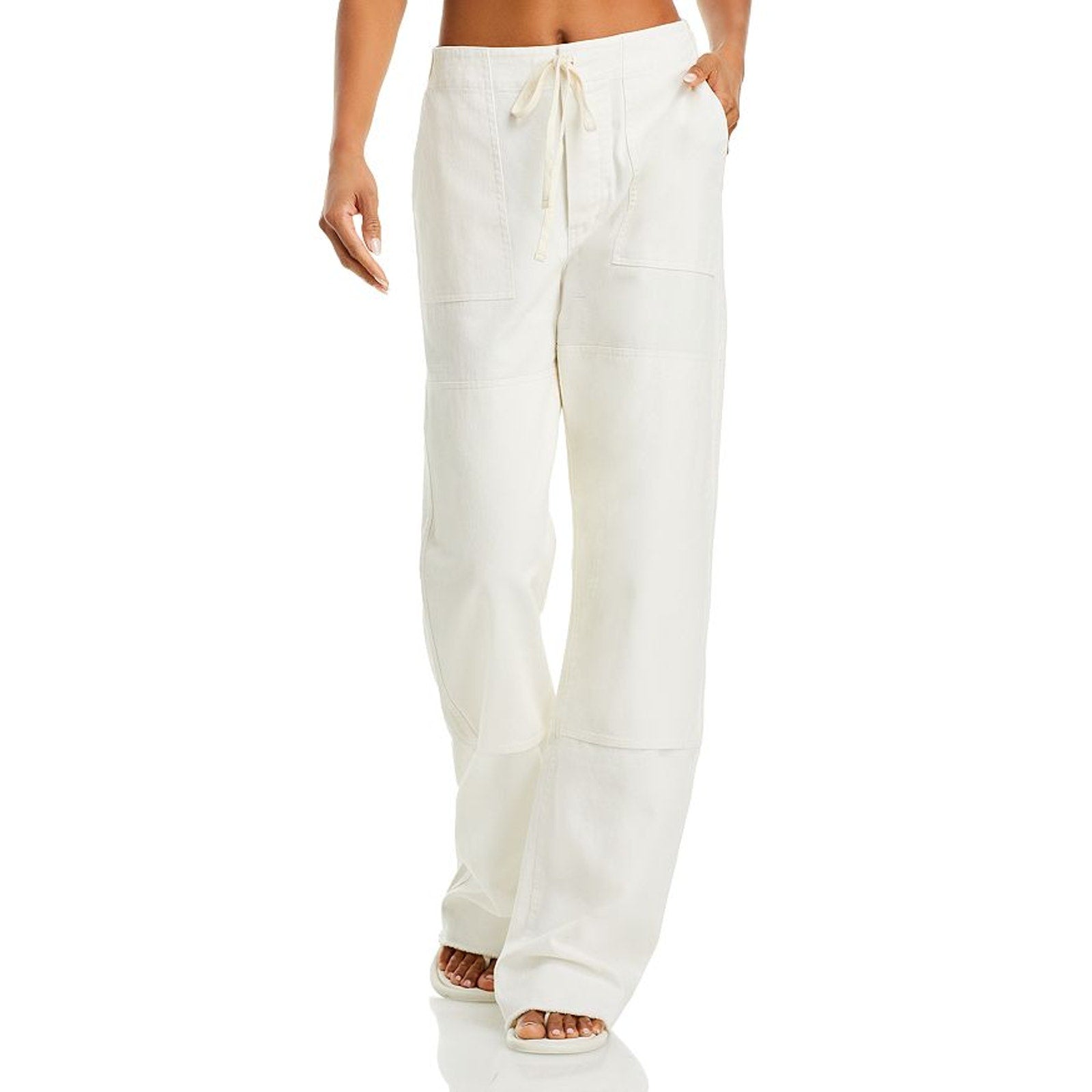Re/Done 'Beach' White Cotton Pants Size 26