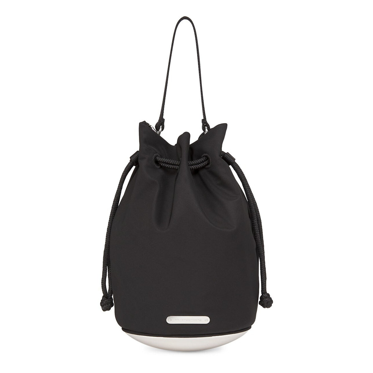 Alexander Wang Sleek Black Dome Mini Nylon Bucket Bag