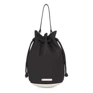 Alexander Wang Sleek Black Dome Mini Nylon Bucket Bag