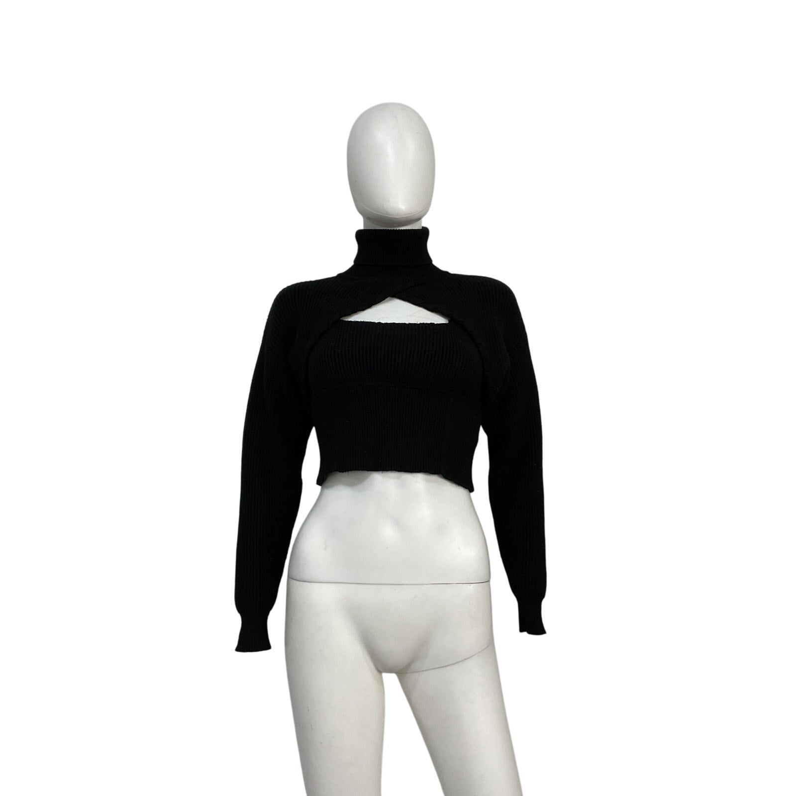 Astr The Label 'Taissa' Black Viscose Sweater Size XS