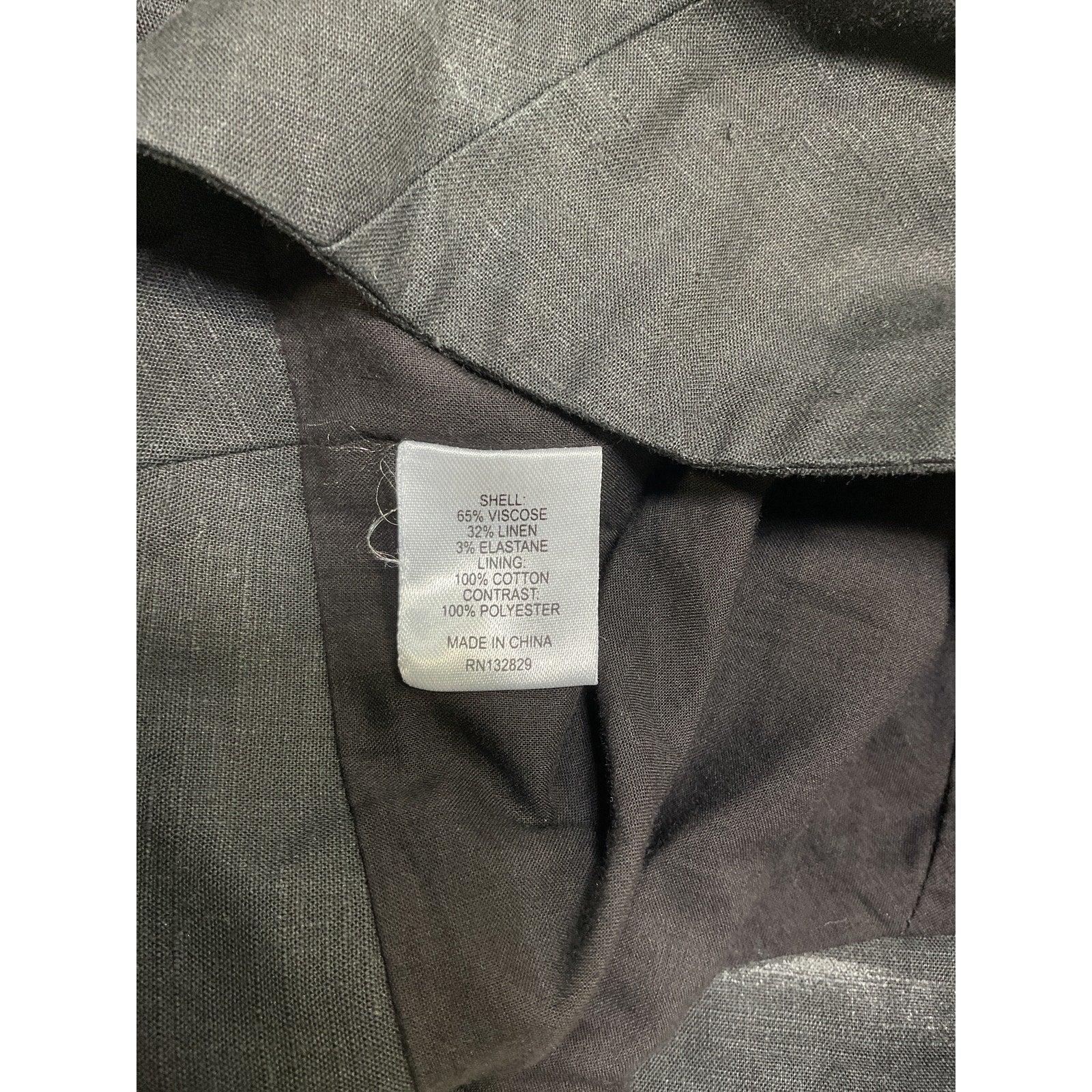 L'Academie 'Millie' Black Viscose Crop Top Size M