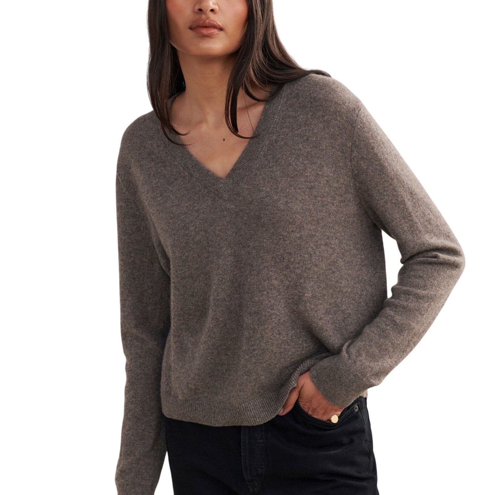 Jenni Kayne 'Flynn' Grey Cashmere Sweater Size S