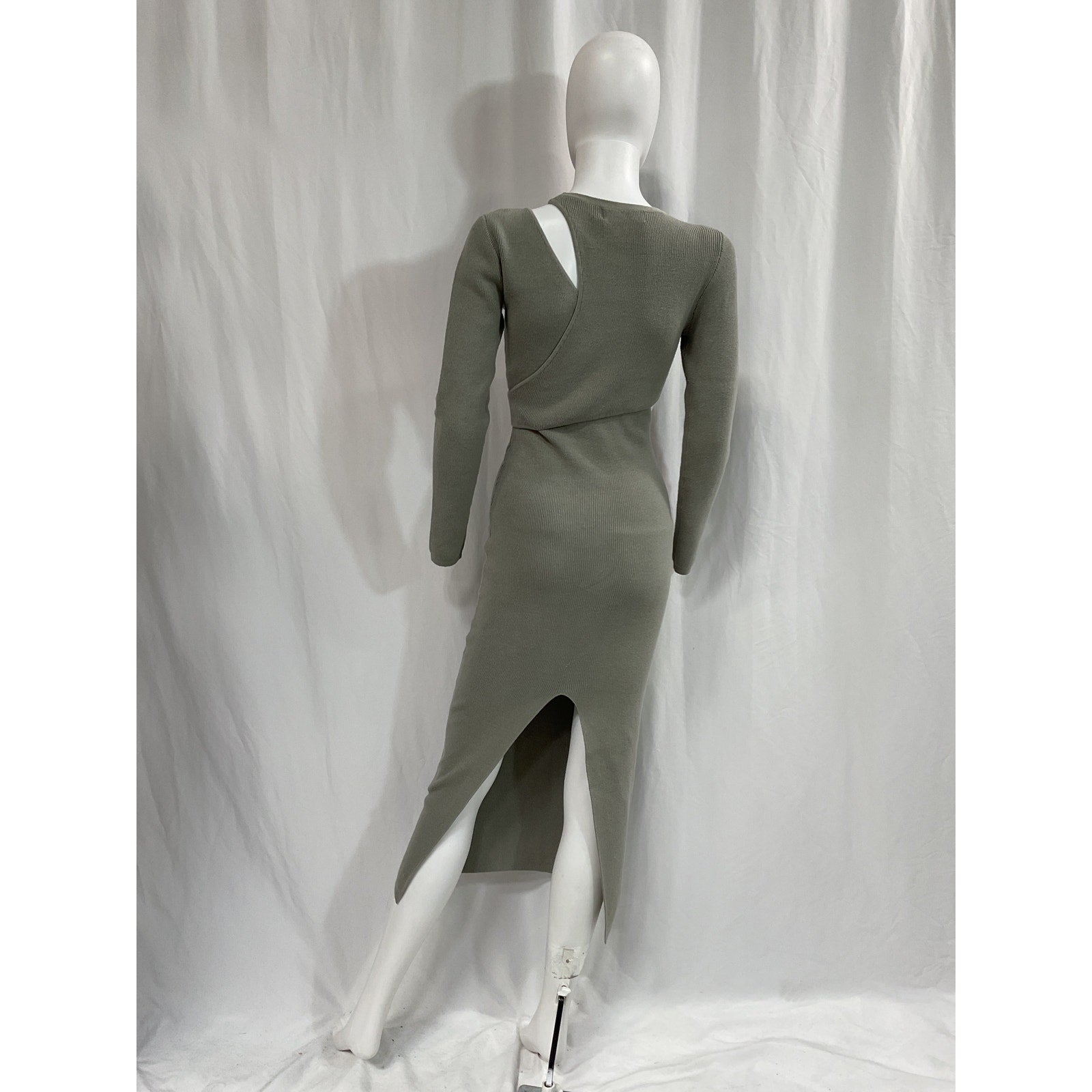Atoir 'Ellington' Grey Cut Out Back Vent Dress Size XS
