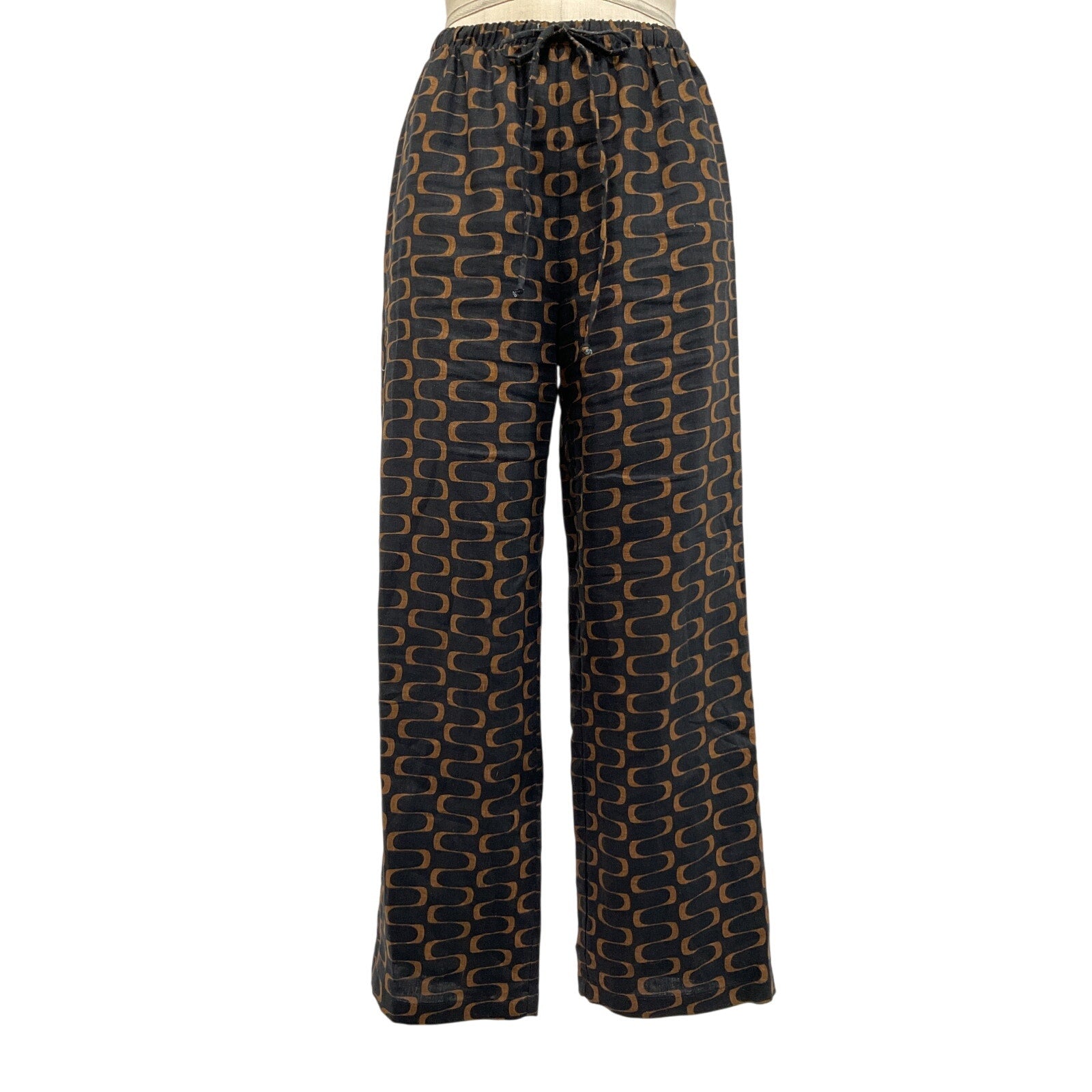 Reformation 'Olina' Black Linen Pant Size S