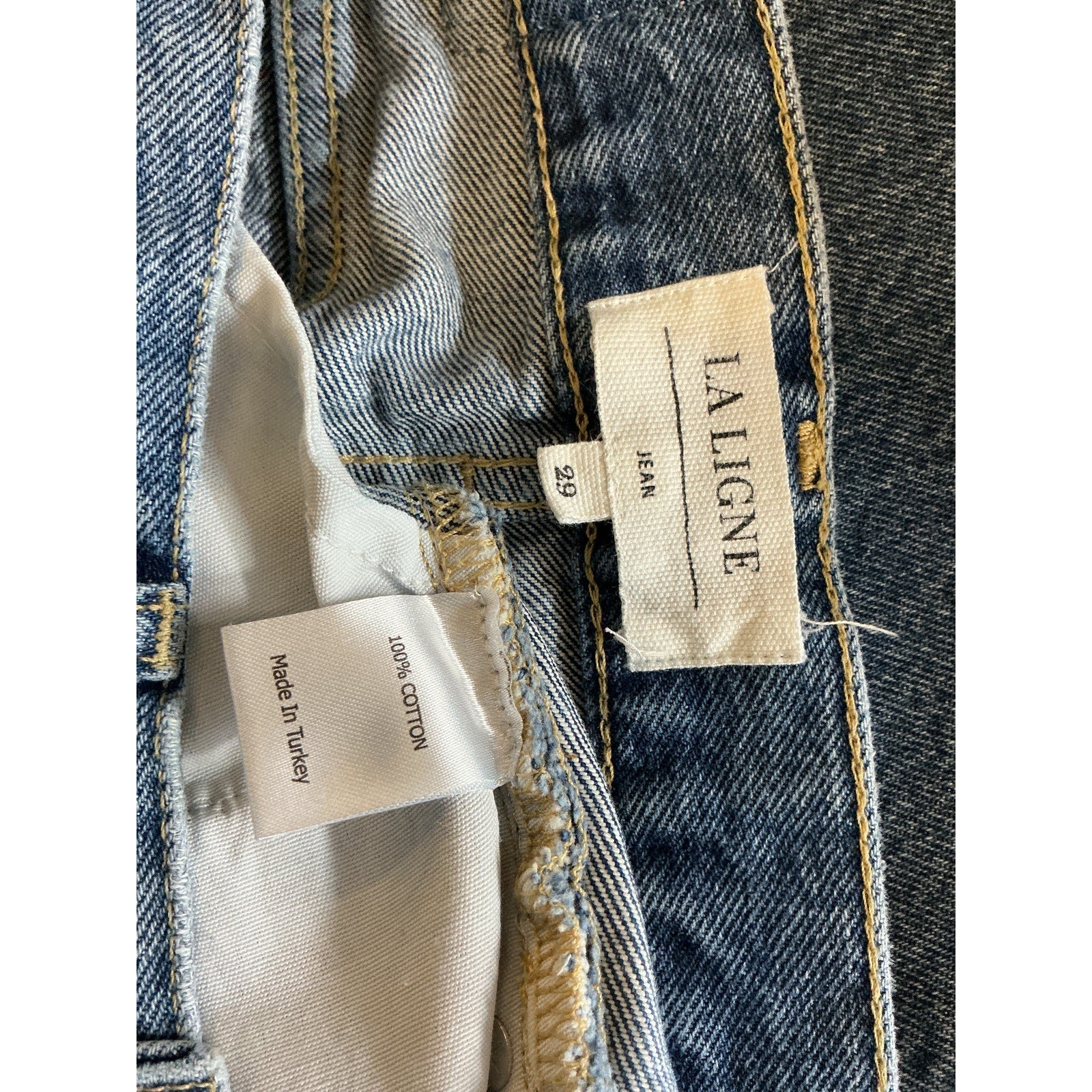 La Ligne 'The Kate' Blue Cotton Skirt Size 29