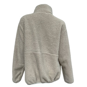 Aviator Nation Cozy Cream Teddy Half Zip Pullover Size XXL