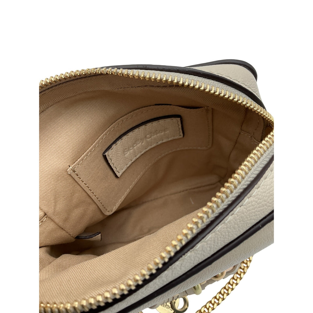 See By Chloe ‘Joan’ Cement Beige Leather Shoulder Bag OS