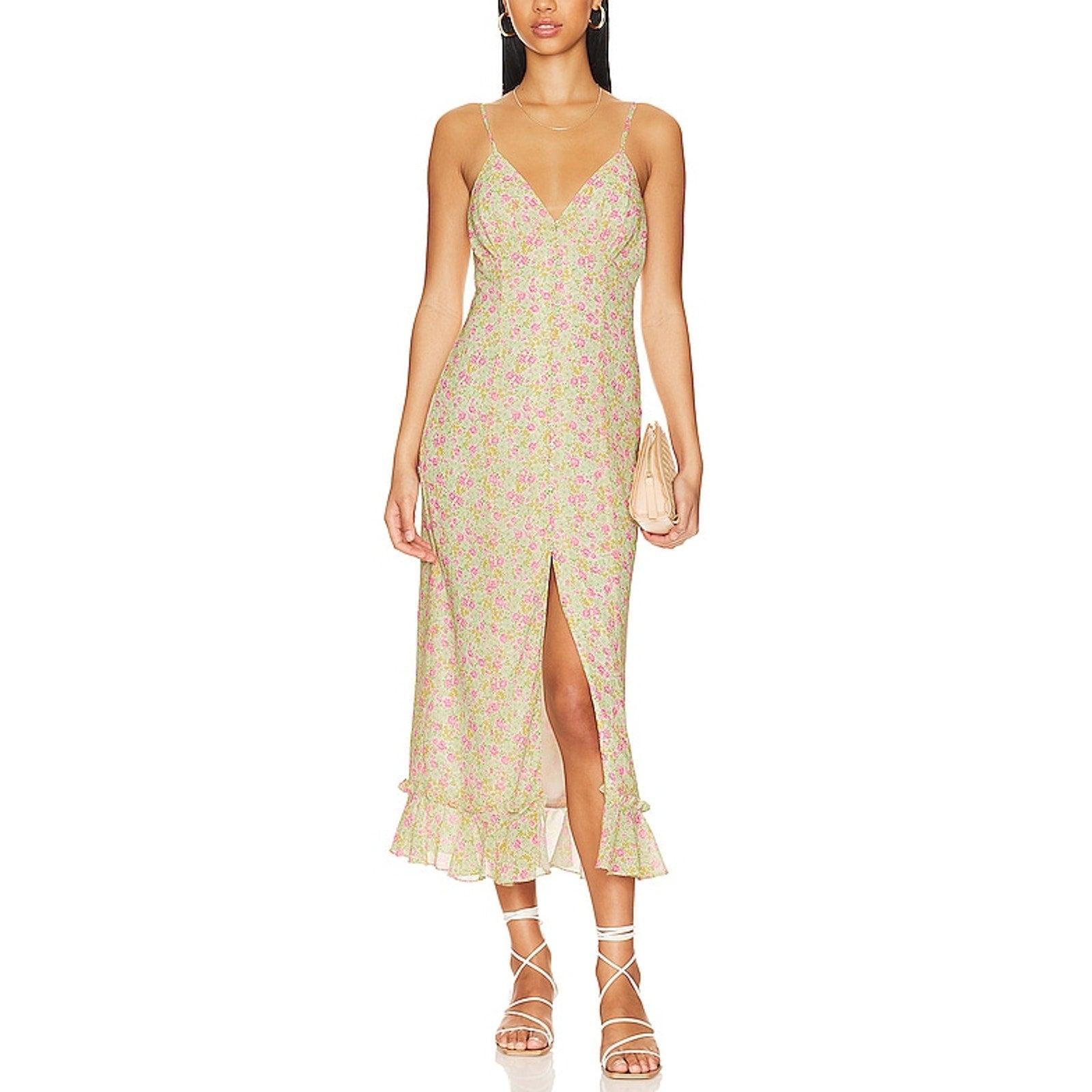 Majorelle 'Quincy' Pink Midi Dress Size M