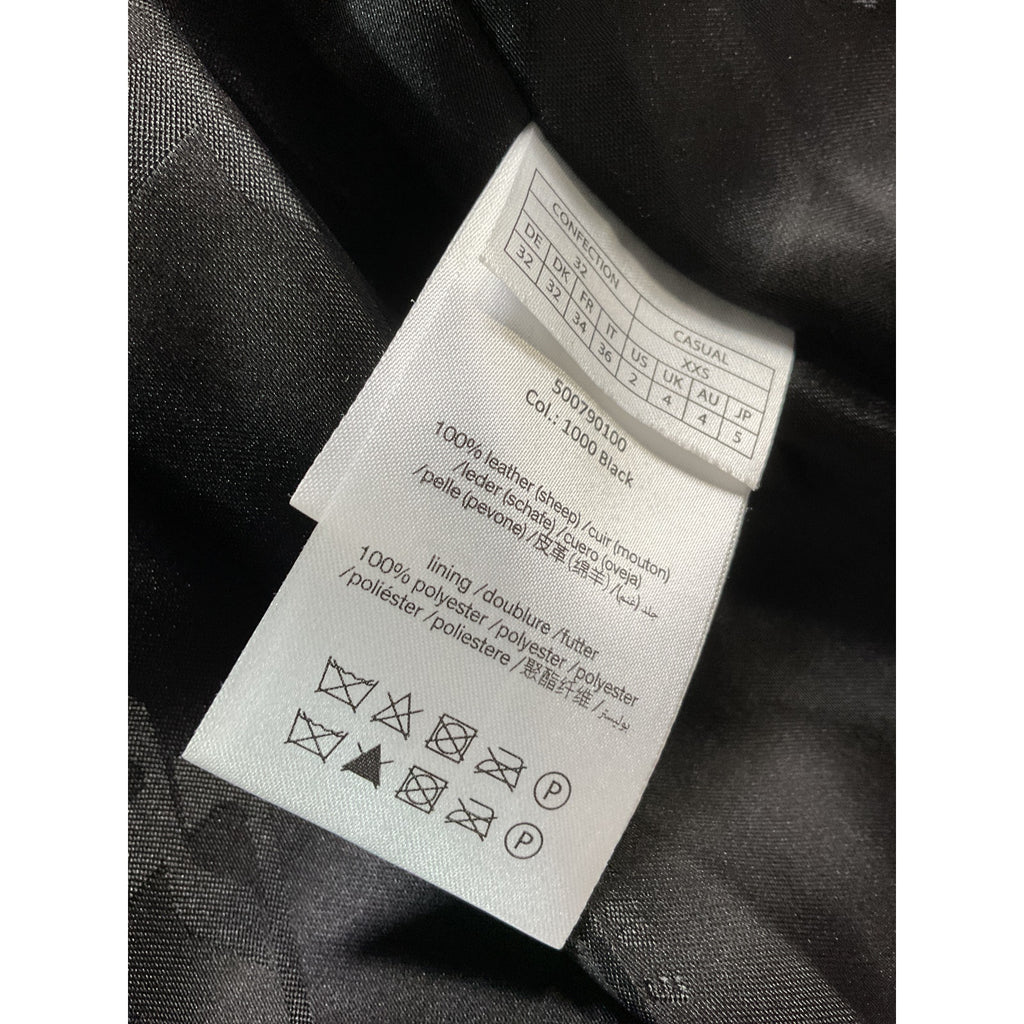 Remain Birger Christensen 'Usana' Black Leather Blazer Size XXS