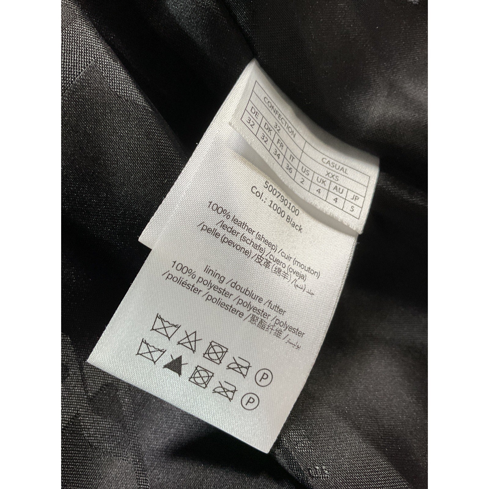 Remain Birger Christensen 'Usana' Black Leather Blazer Size XXS