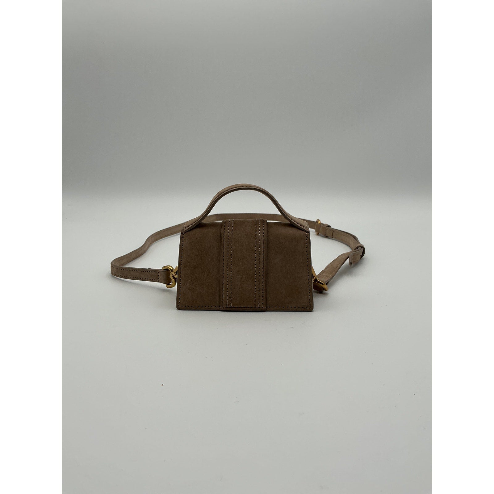 Jacquemus 'Le Petit Bambino' Tan Leather Suede Shoulder Bag