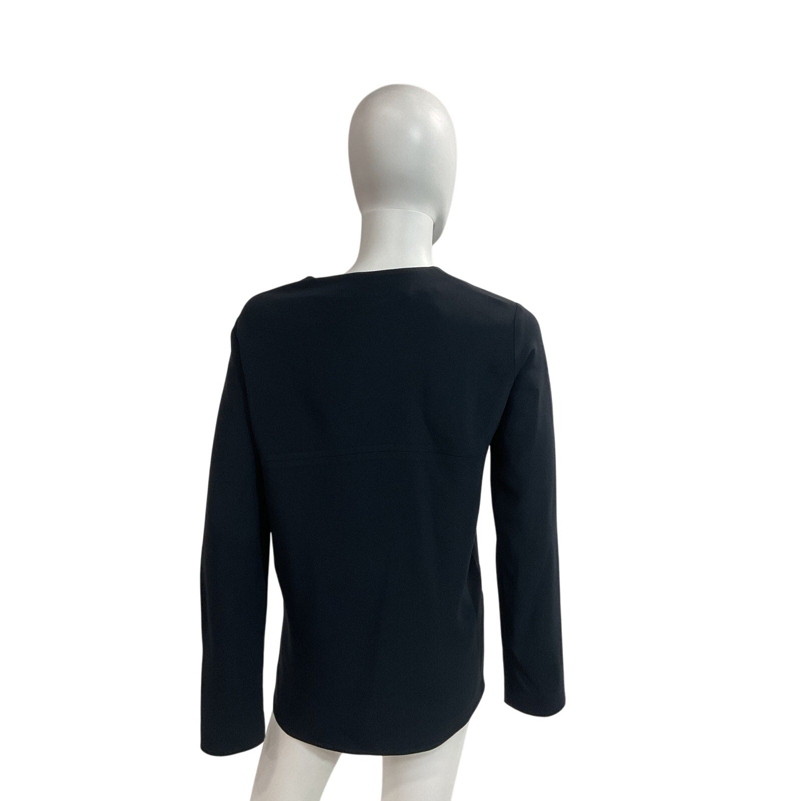 Stella Mccartney Black Rayon Crew Neck Long Sleeve Sweatshirt Size OS