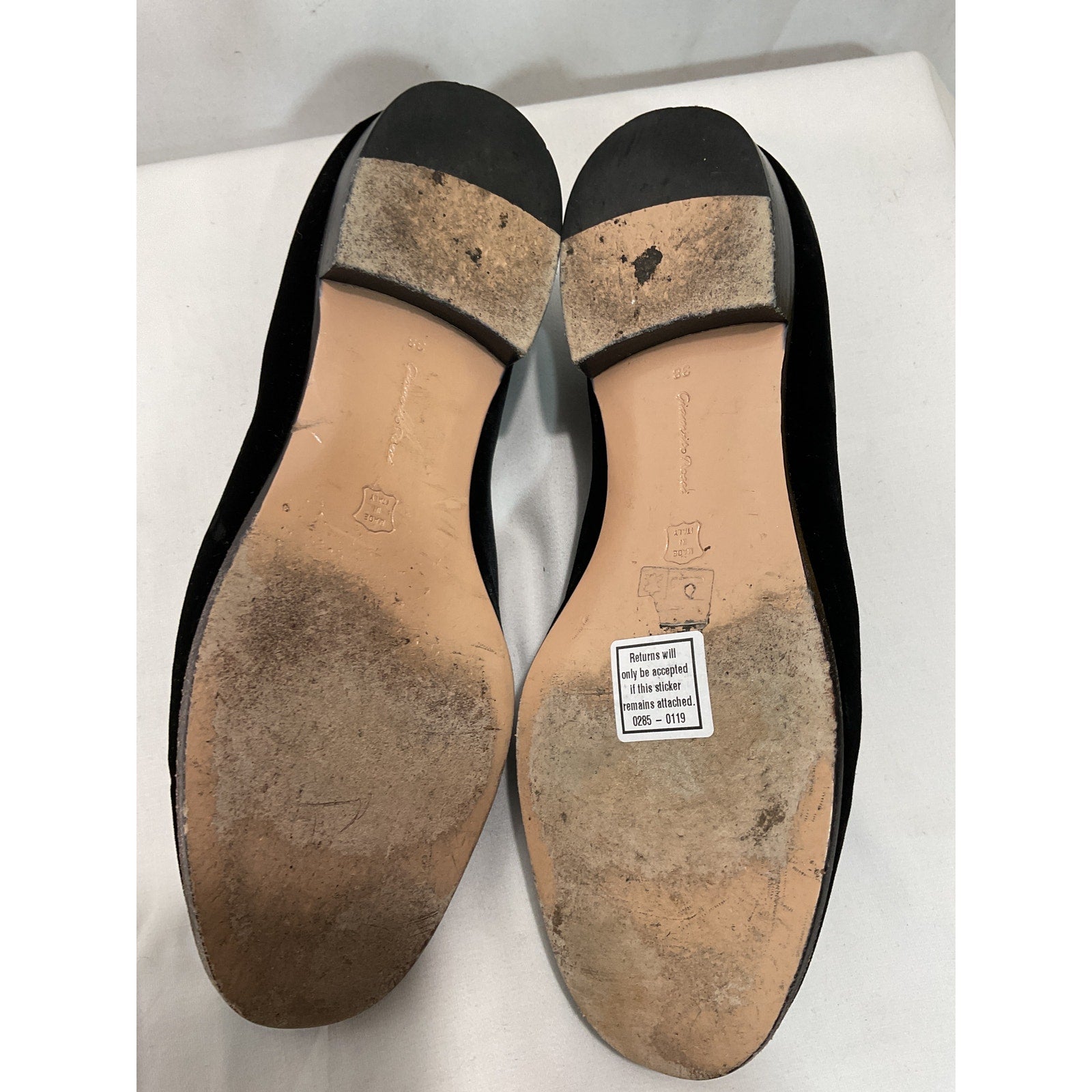 Gianvito Rossi Black Velvet Loafers Size 8