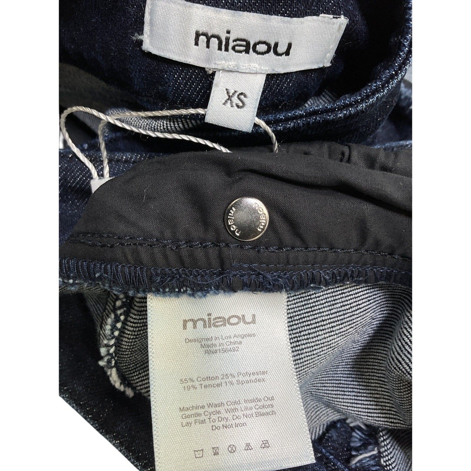 Miaou x Revolve 'Miss' Blue Cotton Mini Skirt Size XS