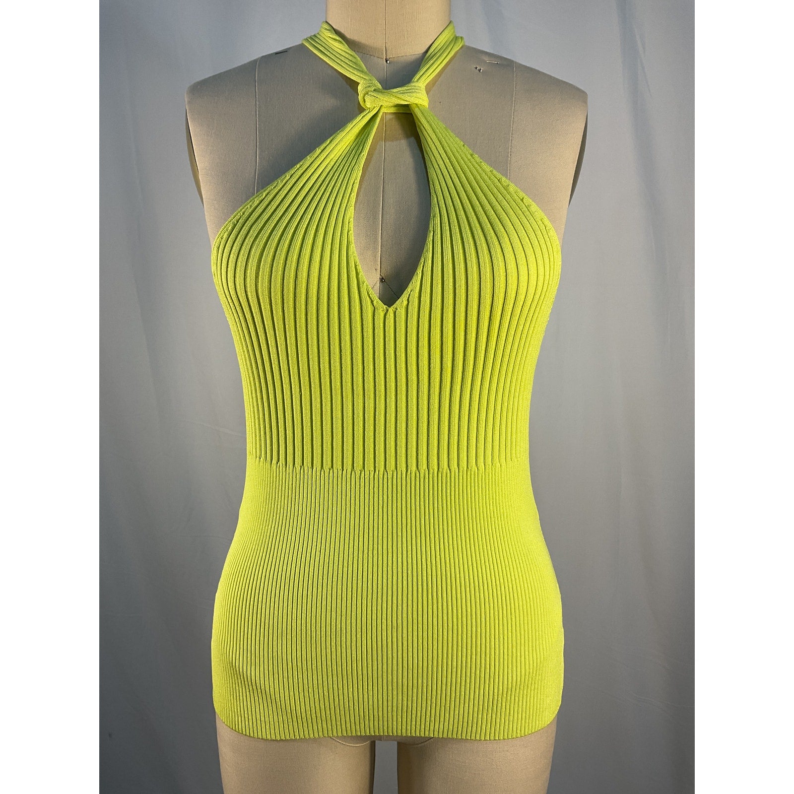 Jonathan Simkhai 'Andrea' Green Rayon Tank Top Size S