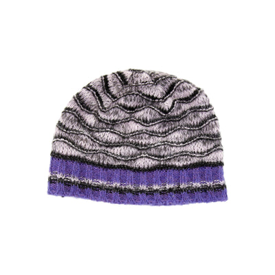 Missoni Knitted 'Patterned' Purple Beanie Size OS
