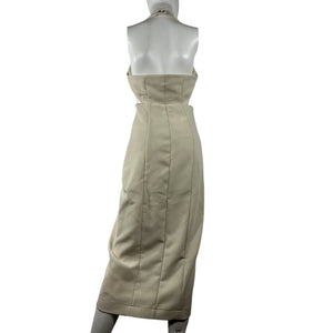 Favorite Daughter Chic Beige Sunday Halter Midi Dress Size 6