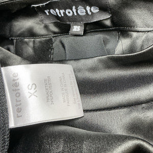 Retrofête Sleek Black Sab Gown Size XS