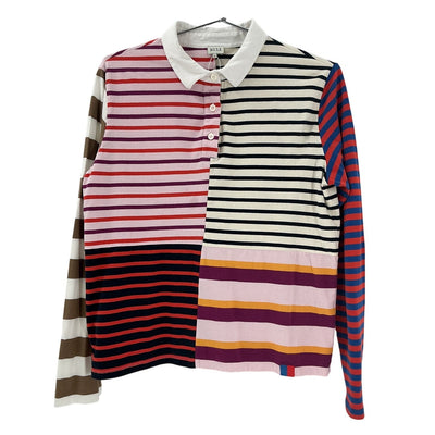 Kule Striped Multicolor Patch Rugby Shirt Size M