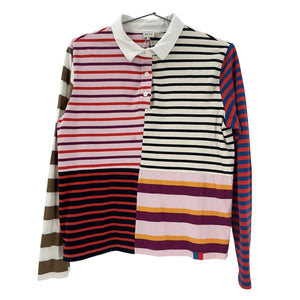Kule Striped Multicolor Patch Rugby Shirt Size M