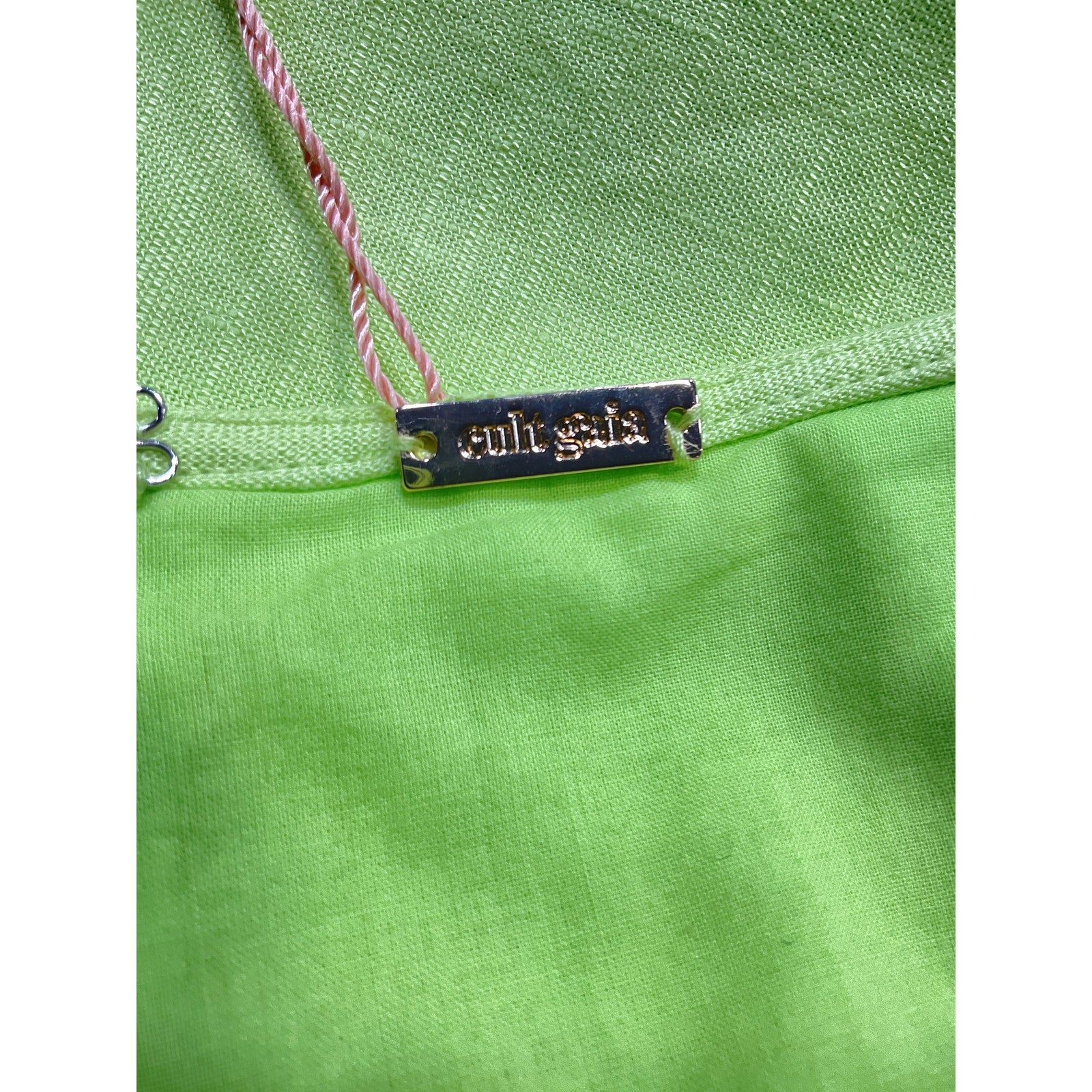 Cult Gaia 'Aries' Green Linen Floral Short Size 2 - NWT