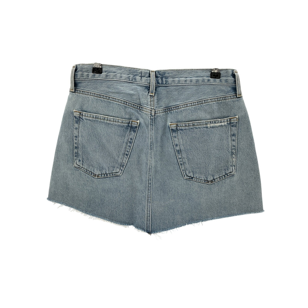 Agolde 'Parker' Blue Cotton Angled Hem Skirt Size 27