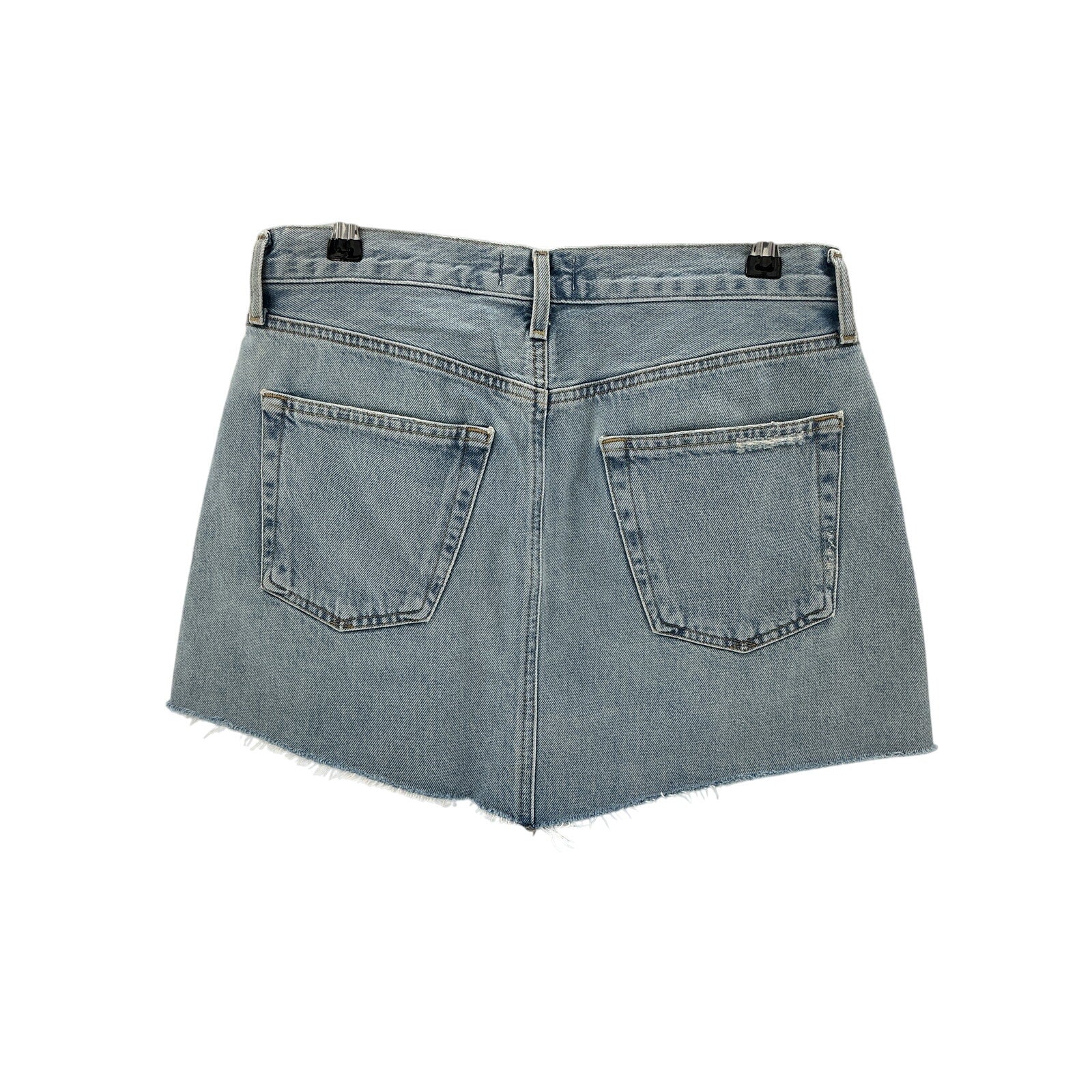 Agolde 'Parker' Blue Cotton Angled Hem Skirt Size 27