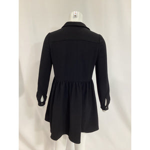 Sézane 'Leana' Black Long Sleeve Collared Dress Size 36