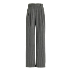 Favorite Daughter Tailored Gray Pinstripe Straight-Leg Pants Size 4