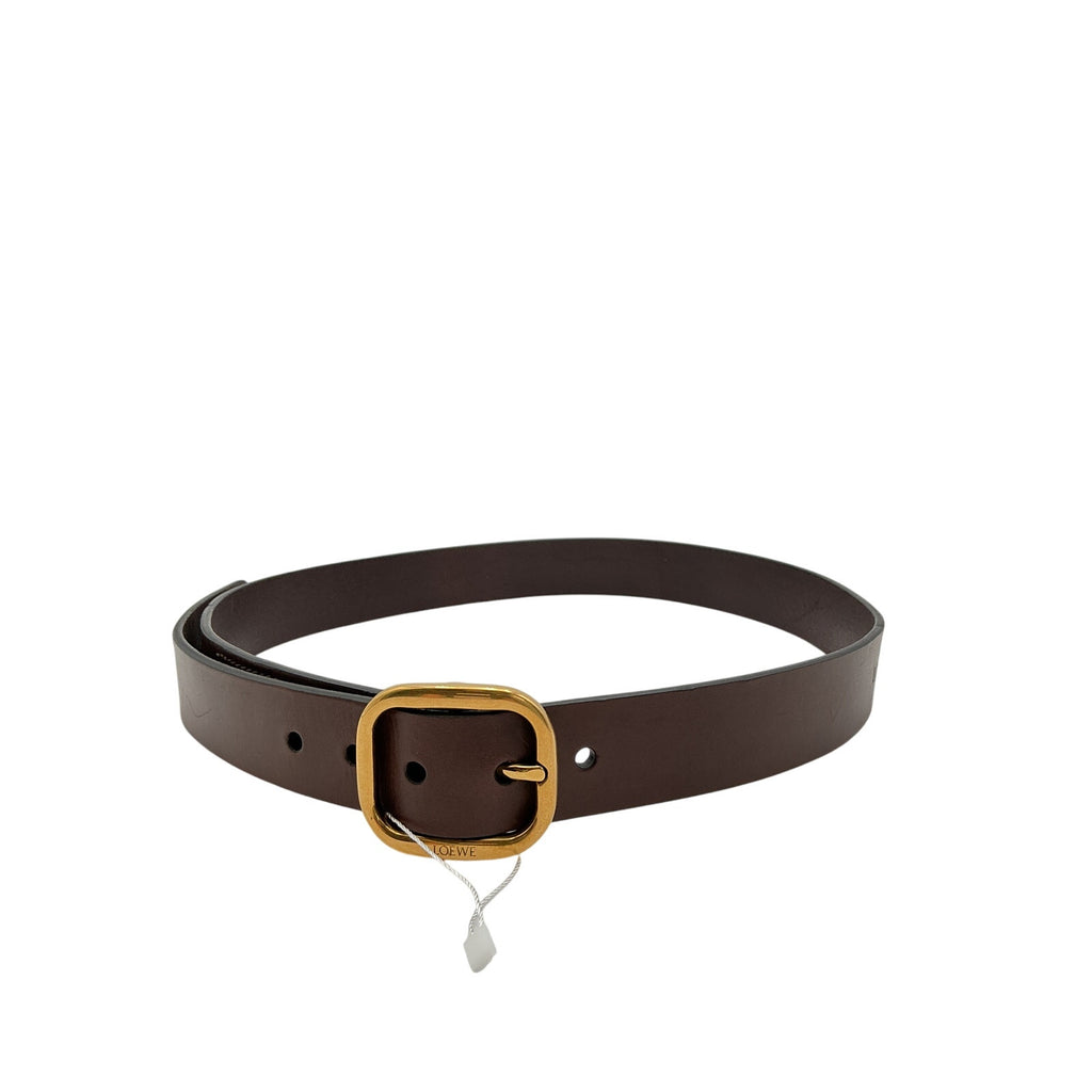 Loewe Rounded Brown Classic Calf Soft Belt Size 90/36