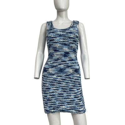 Staud Knit Blue Gardenia Dress Size S