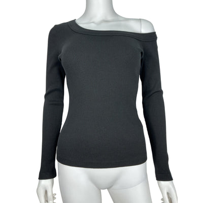 Citizens Of Humanity Ribbed Black Wren Top Size S