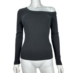 Citizens Of Humanity Ribbed Black Wren Top Size S