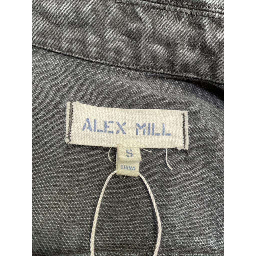 Alex Mill 'Shrunken' Black Cotton Zip Jacket Size S