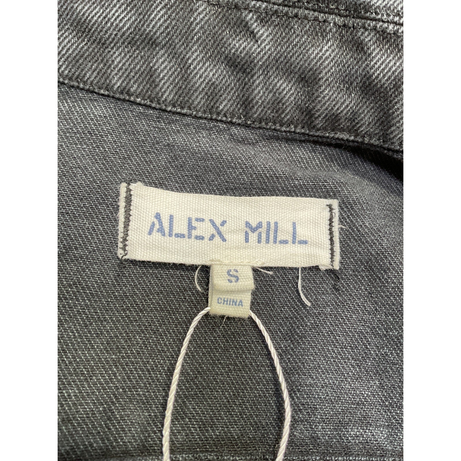 Alex Mill 'Shrunken' Black Cotton Zip Jacket Size S