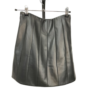Staud Pleated Black Wells Mini Skirt Size 0