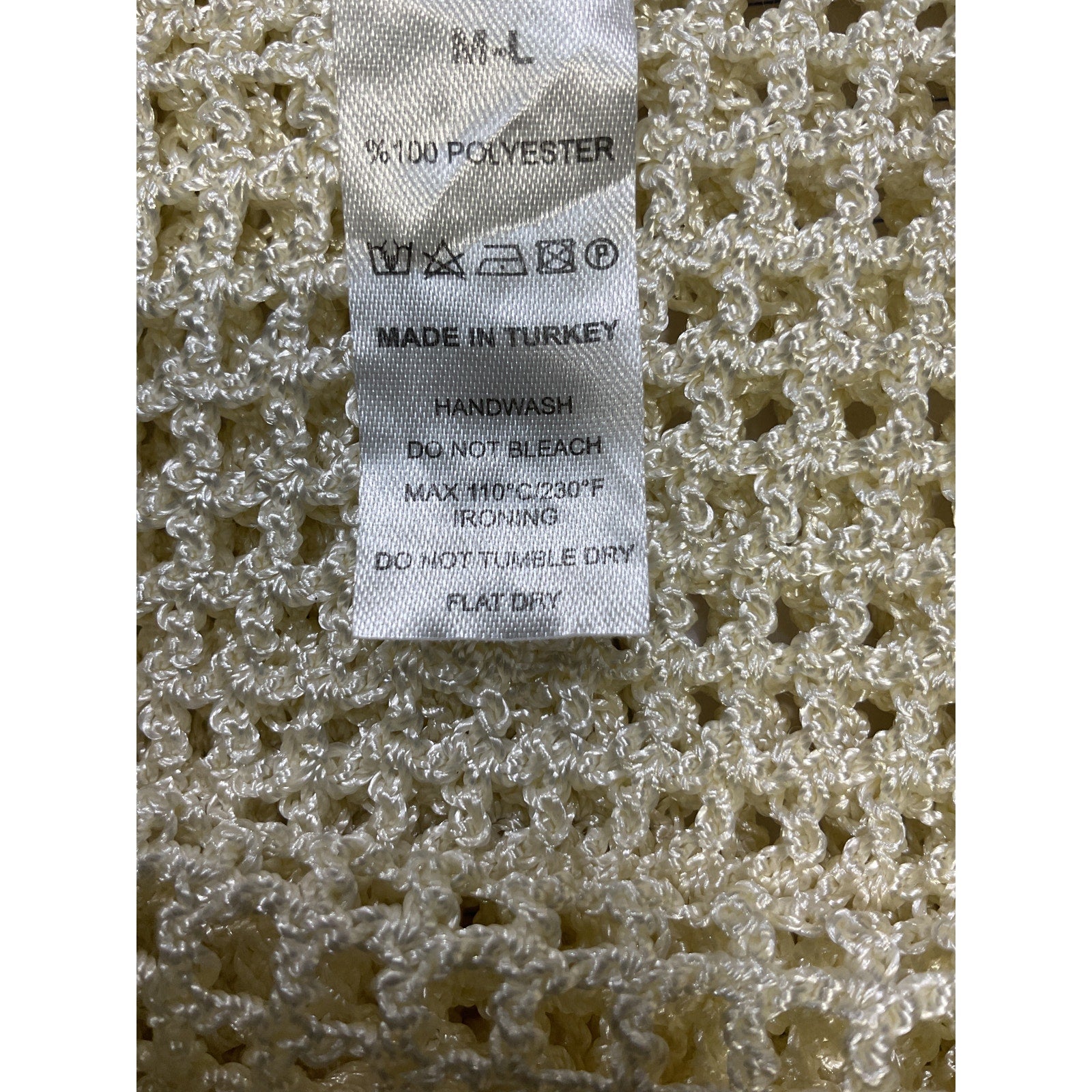 My Beachy Side Crochet White Polyester Butterfly Mini Skirt Size M / L