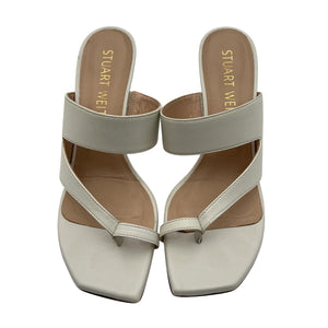 Stuart Weitzman Strappy White Lyla 75 Heeled Sandal Size 7
