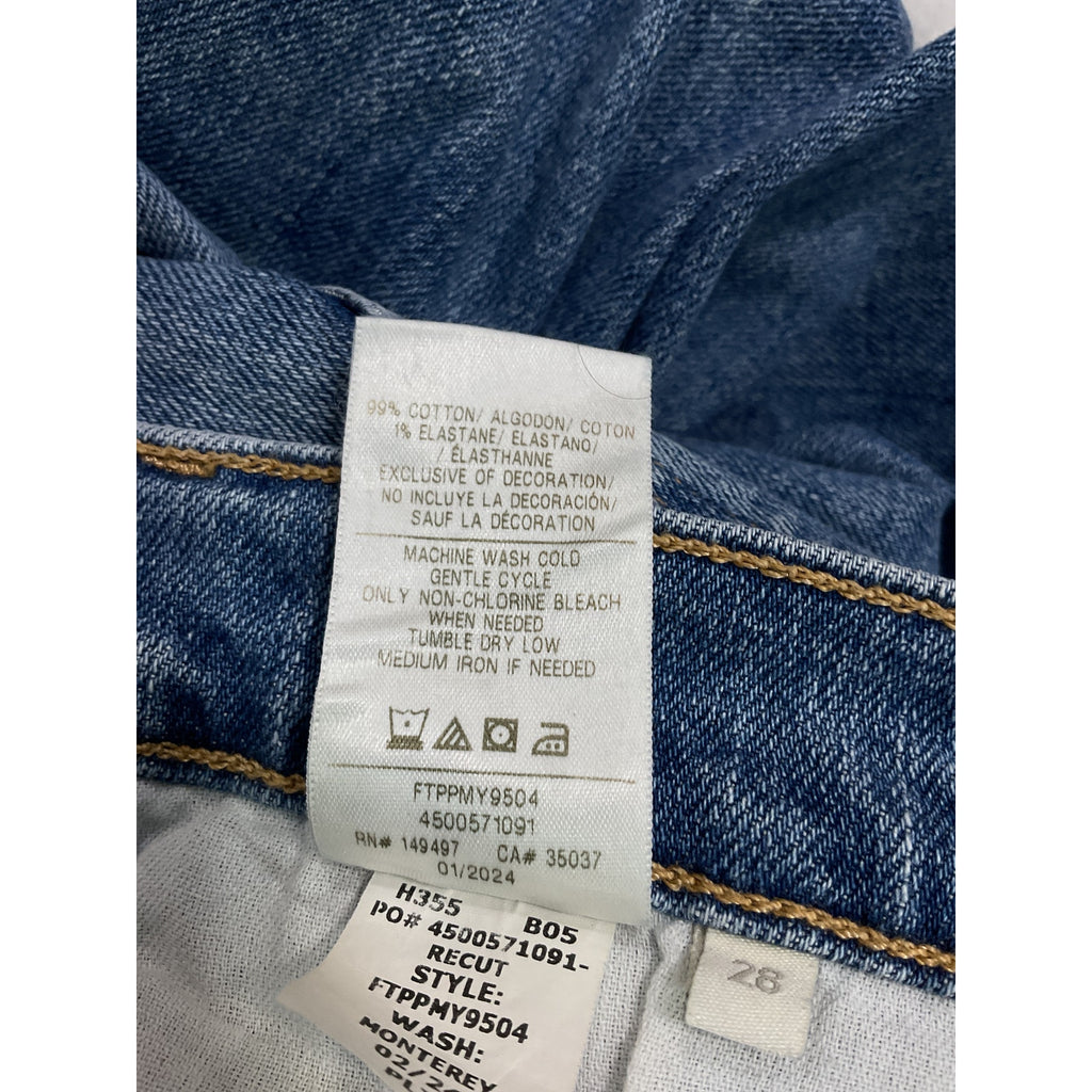 Favorite Daughter 'The Mischa' Blue High Rise Wide Leg Ankle Denim Jean Size 28