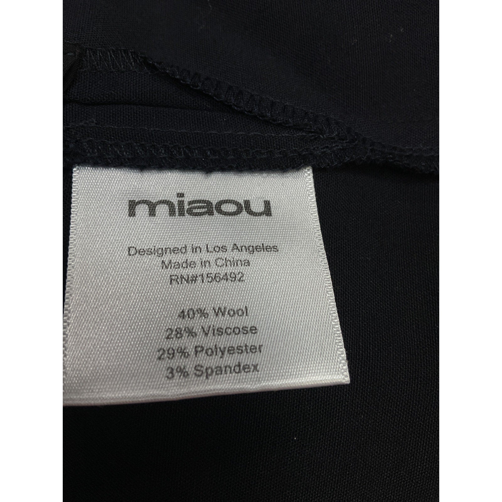 Miaou 'Micro' Black Crepe Mini Skirt Size XS