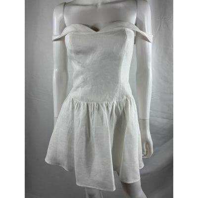 Reformation 'Sora' White Linen Dress Size 0