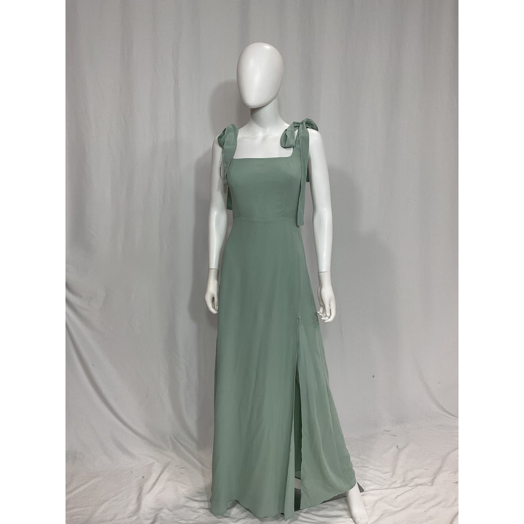 Reformation 'Westerly' Green Square Neck Dress Size 0