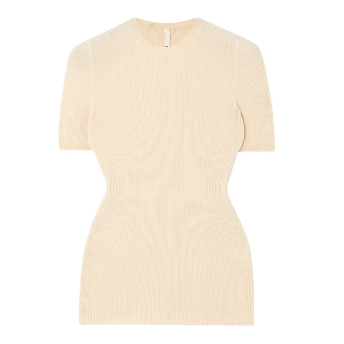 Petar Petrov Ribbed Cream Runner T Shirt Size S