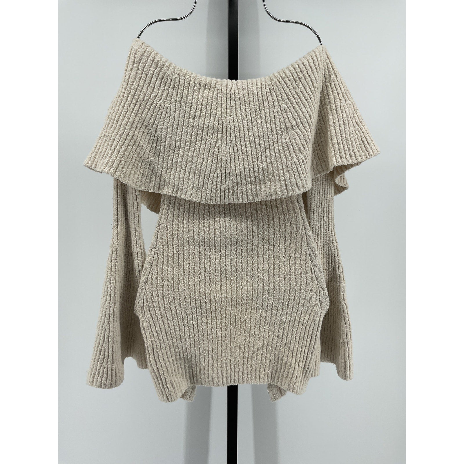 House Of Harlow 1960 'Akari' White Cotton Off Shoulder Sweater Size XS