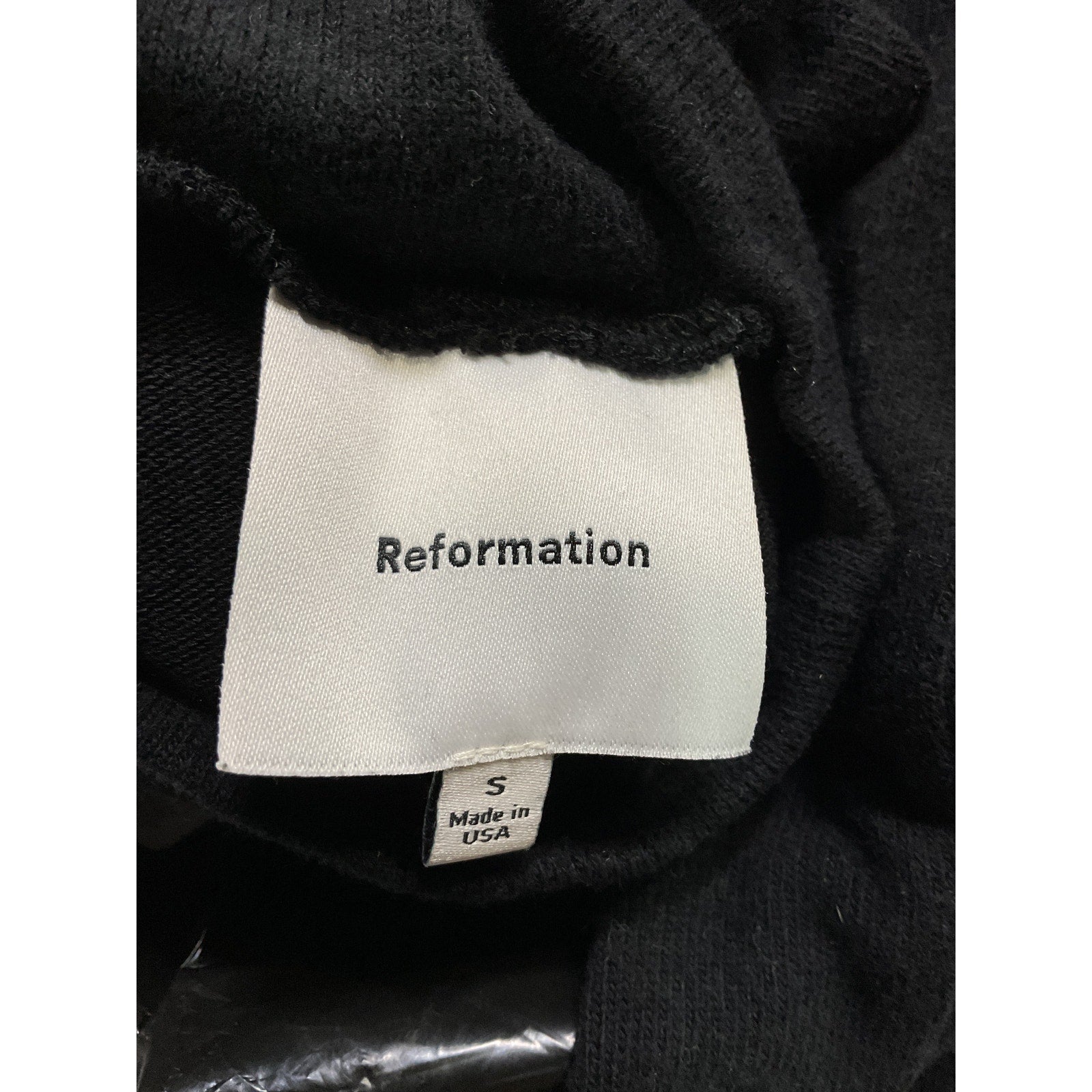 Reformation 'Cory' Black Turtlenec A Line Skirt Knit Dress Size S