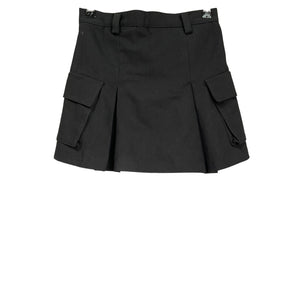 The Frankie Shop 'Audrey' Black Pleated Cotton-Twill Mini Skirt Size XS