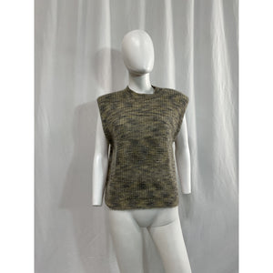 Les Coyotes De Paris 'Morris' Green M�lange Cashmere Sweater Vest Size 4