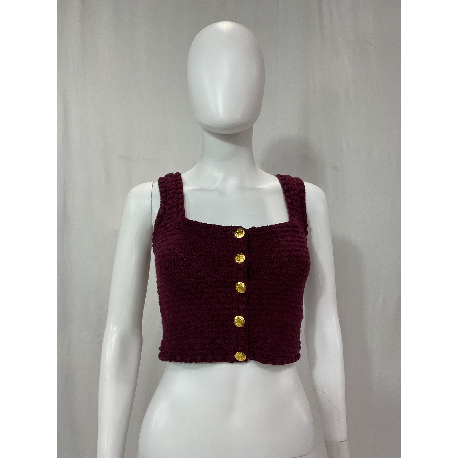 Majorelle 'Evaline' Red With Gold Button Top Size XXS