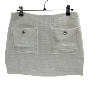 Reformation Knit White Aurelia Mini Skirt Size 6