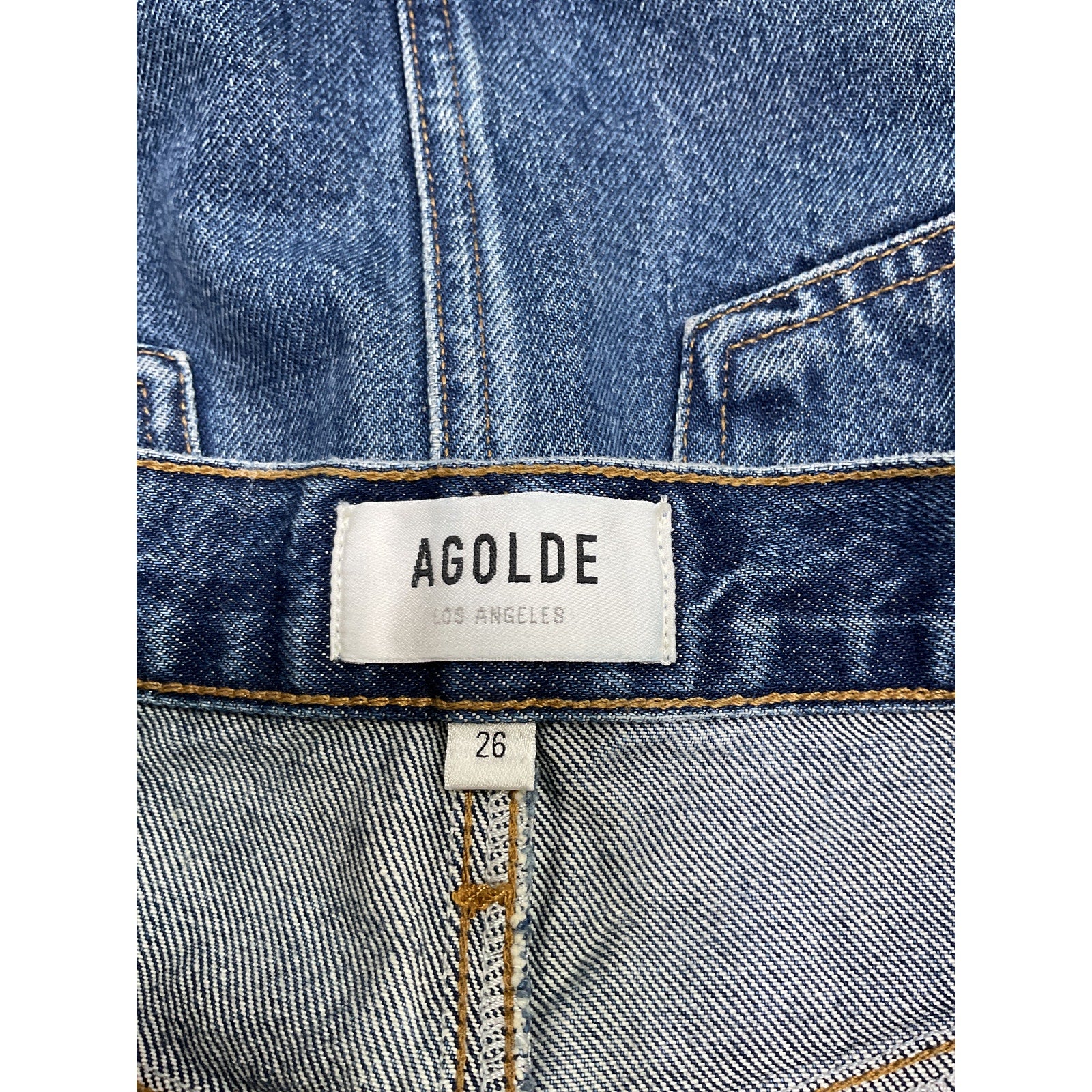 Agolde 'Liv' Blue Cotton Mini Skirt Size 26